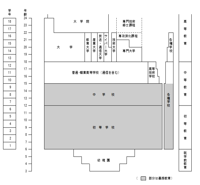 韓国教育制度図